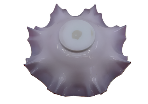 Large Edwardian Ruby over milk glass centre piece bowl