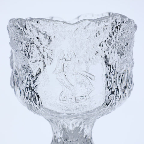 Kosta Boda, Rhapsody Midsummer dance compote bowl by Kjell Engman Glass Coco Retrotique