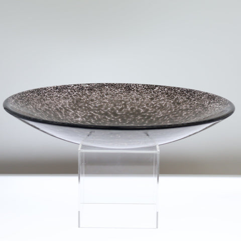 Kosta Boda (Sweden) "Tallus" glass bowl with brown flecks designed by Anna Erhner Glass Coco Retrotique