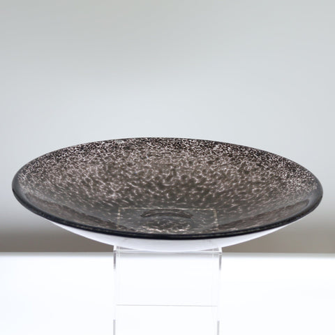 Kosta Boda (Sweden) "Tallus" glass bowl with brown flecks designed by Anna Erhner Glass Coco Retrotique