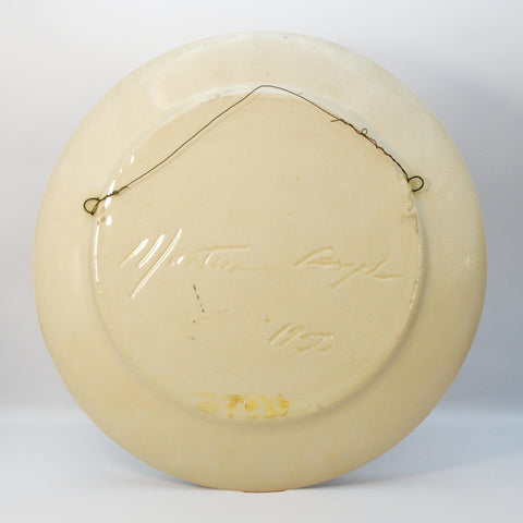 Martin Boyd, large plate - Woman with head dress and necklace Plate Coco Retrotique