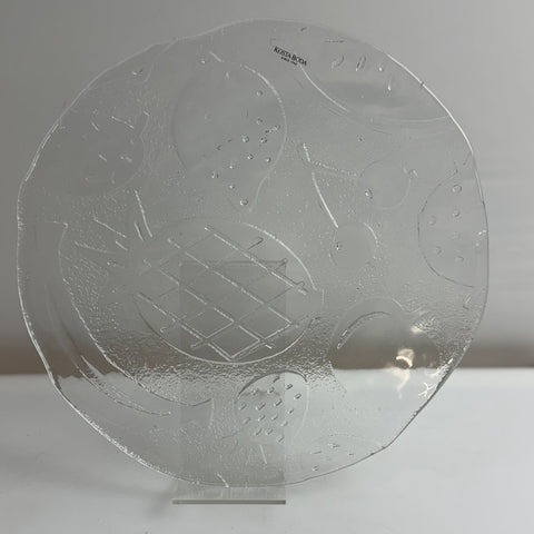 Kosta Boda (Sweden) "Tropical Fruit" large plate designed by Gunnel Sahlin 22cm