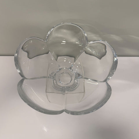 Orrefors (Sweden) Pomona large petal shaped footed glass bowl