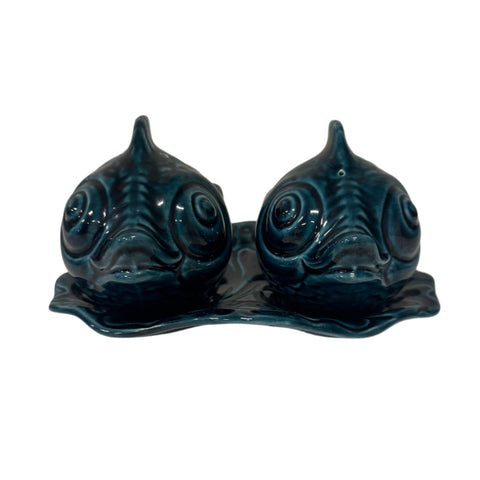 Shorter and Sons (England) Fish salt and pepper shakers c1950's designed by Clarice Cliff