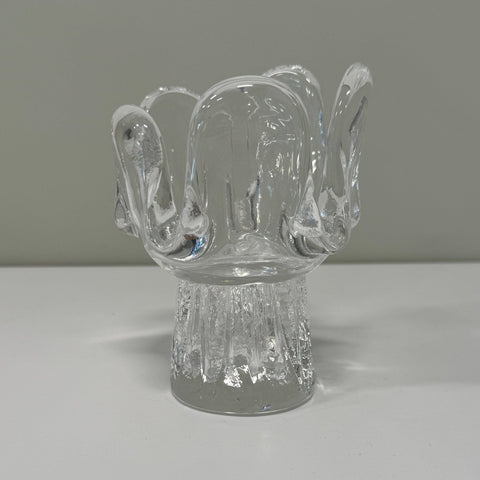 Kosta Boda (Sweden) "Sunflower" medium candleholder designed by Göran Wärff 12.5cm high