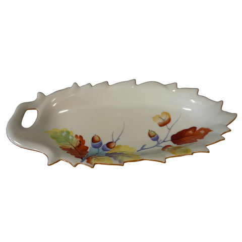 Noritake (Japan) Vintage autumn leaves dish 20 cm length