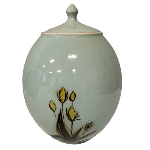 Martin Boyd (Australia) blue biscuit barrel - Dutch scene