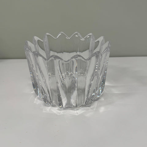 Orrefors (Sweden) Fleur large crystal bowl by Jan Johansson, signed to base