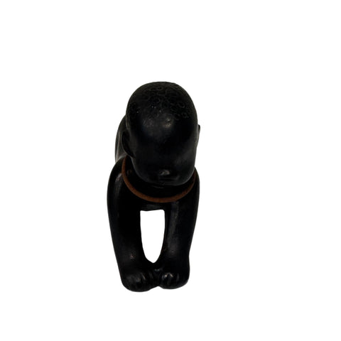 Barsony (Australia) black baby crawling figurine