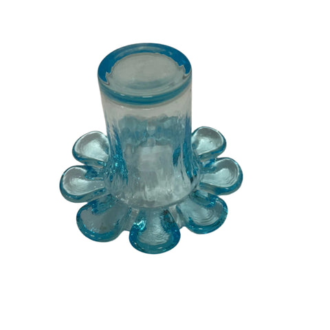 Kosta Boda (Sweden) designed by Goran Warff, Warff Krinolin blue vase