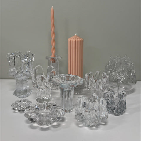 Kosta Boda (Sweden) "Krinolin" candleholder designed by Ann and Göran Wärff 13cm
