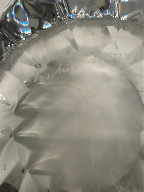 Orrefors (Sweden) Fleur large crystal bowl by Jan Johansson, signed to base