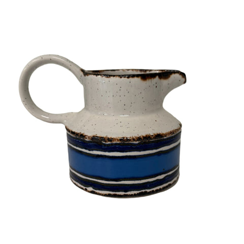 Midwinter (England) Stonehenge Moon Stoneware Milk Jug / Pitcher 70s Design Blue