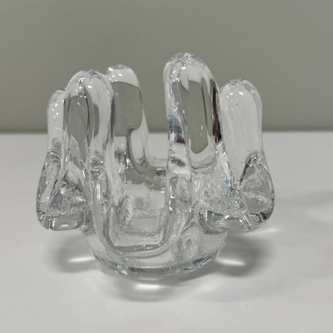 Kosta Boda (Sweden) "Sunflower" small candleholder designed by Göran Wärff