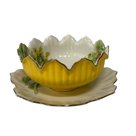 Noritake (Japan) Vintage celery, tomato, cherry and lettuce serving dish with underplate