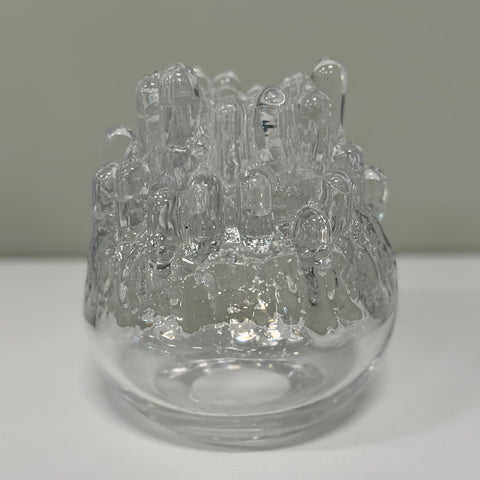 Kosta Boda (Sweden) "Polar" candleholder designed by Göran Wärff signed and numbered