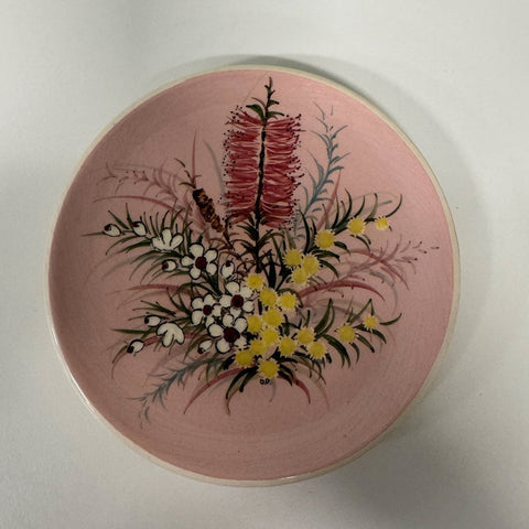 Guy Boyd (Australia) hand-painted wildflower wall plate 15 cm