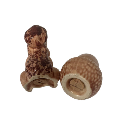 Vintage squirrel and acorn salt and pepper shakers