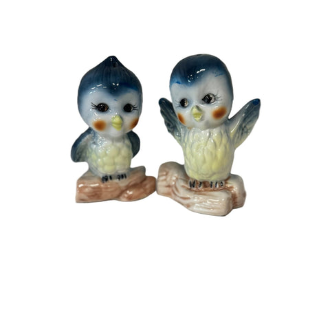 Vintage bluebird salt and pepper shakers