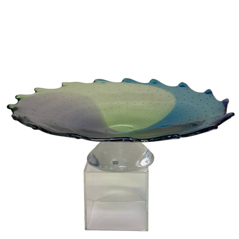 Kosta Boda (Sweden) "Poppy" large dish designed by Kjell Engman