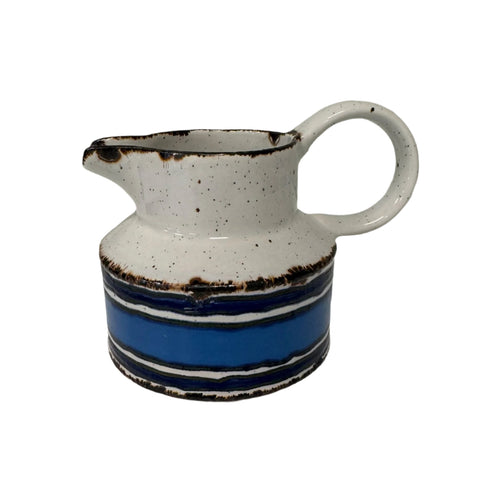 Midwinter (England) Stonehenge Moon Stoneware Milk Jug / Pitcher 70s Design Blue