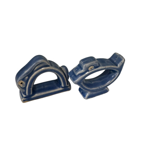 Set of art deco bunny and bird napkin rings