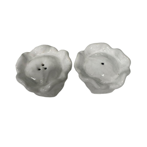 Bordallo Pinheiro (Portugal) white salt and pepper shakers