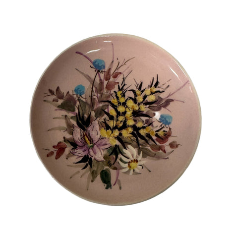 Guy Boyd (Australia) hand-painted wildflower wall plate 12 cm