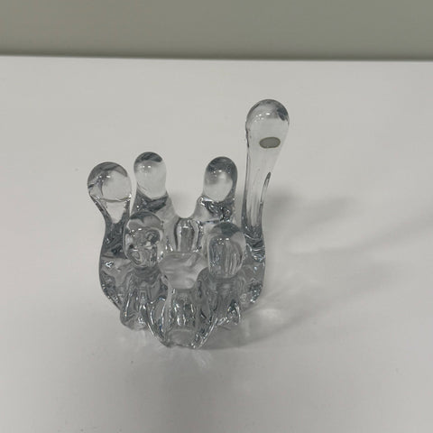 Bergdala Glasbruk (Sweden) "finger drop" small candleholder