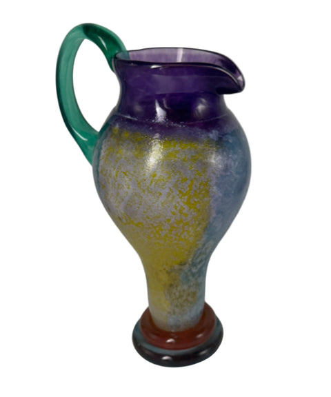 Kosta Boda (Sweden) "Can Can" art glass pitcher by Kjell Engman