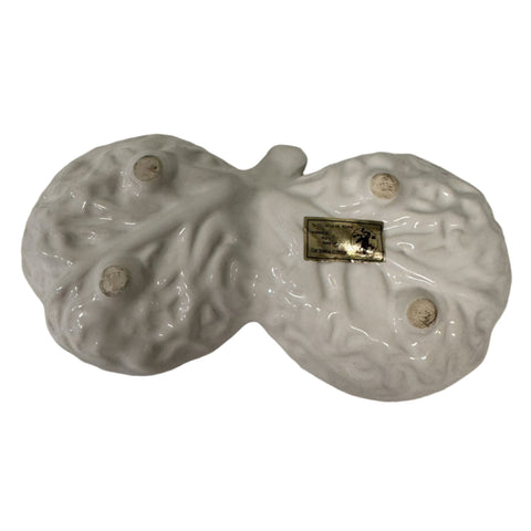 Bordallo Pinheiro (Portugal) white double segmented dish