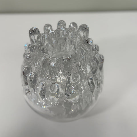 Kosta Boda (Sweden) "Polar" candleholder designed by Göran Wärff signed and numbered