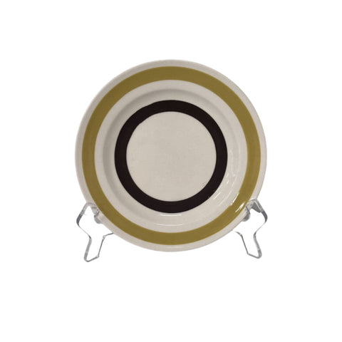 Carrigaline Pottery (Ireland) "Colleen" striped mid-century bread and butter plate