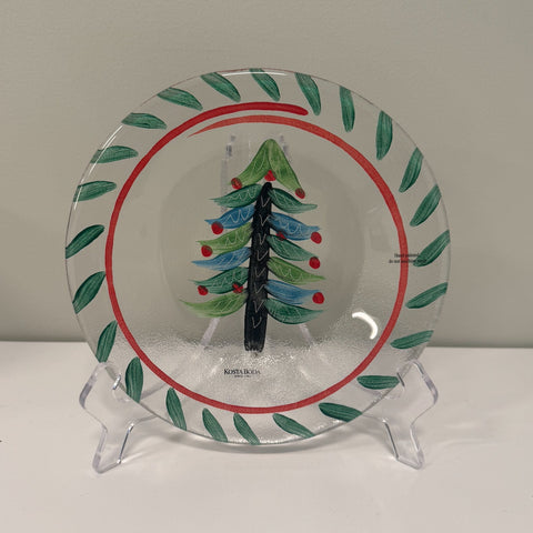 Kosta Boda (Sweden) Ulrica Hydman Vallien, Christmas tree, 19 cm salad plate