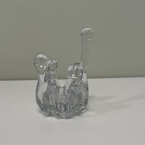 Bergdala Glasbruk (Sweden) "finger drop" small candleholder