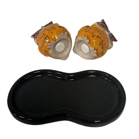 Collectable set of owl salt and pepper shakers