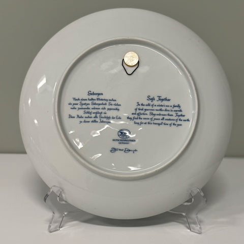 Hutschenreuther (Germany) Porcelain 1972 "Safe together" collector's plate featuring a pair of wrens (Copy)