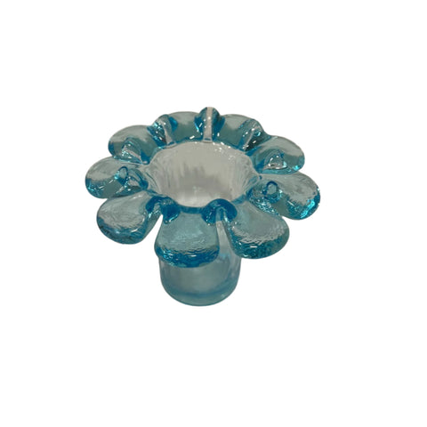 Kosta Boda (Sweden) designed by Goran Warff, Warff Krinolin blue vase