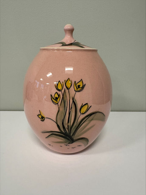 Martin Boyd (Australia) pink biscuit barrel - Dutch scene