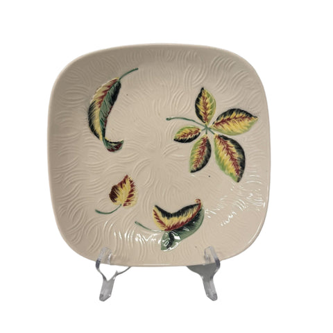 Shorter and Son, Staffordshire (England) Woodland pottery bowl with hand painted leaf pattern