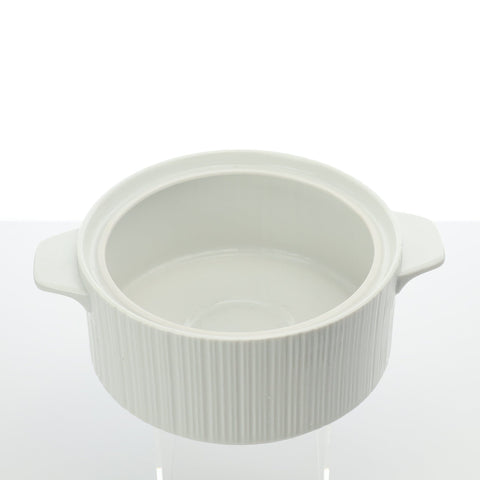 Rosenthal (Germany) white casserole dish with dark green lid Servingware Coco Retrotique