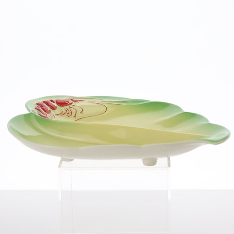 Royal Winton (England)green leaf shaped dish with lobster motif Servingware Coco Retrotique