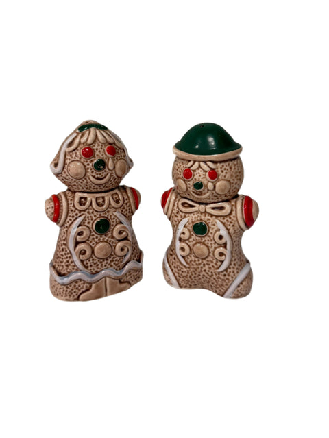 Vintage (Japan) gingerbread man and lady salt and pepper shakers