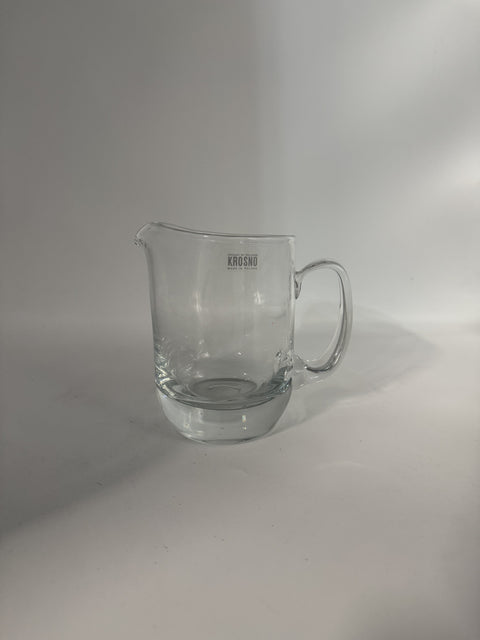 Krosno (Poland) Triad bubble base smallest size glass jug with handle