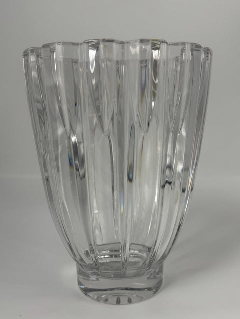 Villeroy and Boch Tondo crystal acid etched vase 19 cm high