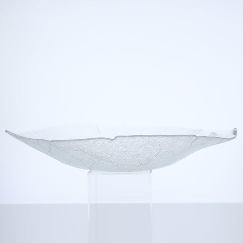 Arcoroc, Aspen leaf glass dinner plate or platter Glass Coco Retrotique