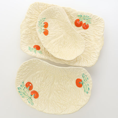 Beswick Ware (England) rectangular cream tomato and cabbage leaf dish Servingware Coco Retrotique