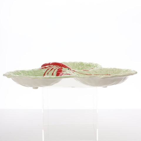 Carlton Ware (Australia) lobster on cabbage leaf 3 part dish Servingware Coco Retrotique