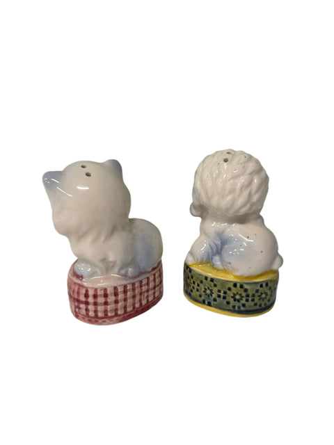 Vintage (Japan) poodle and cat  salt and pepper shakers