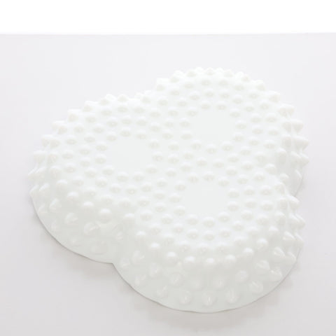 Fenton (USA) hob nail milk glass 3 segment dish Servingware Coco Retrotique